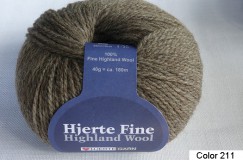 Hjerte fine Highland Wool